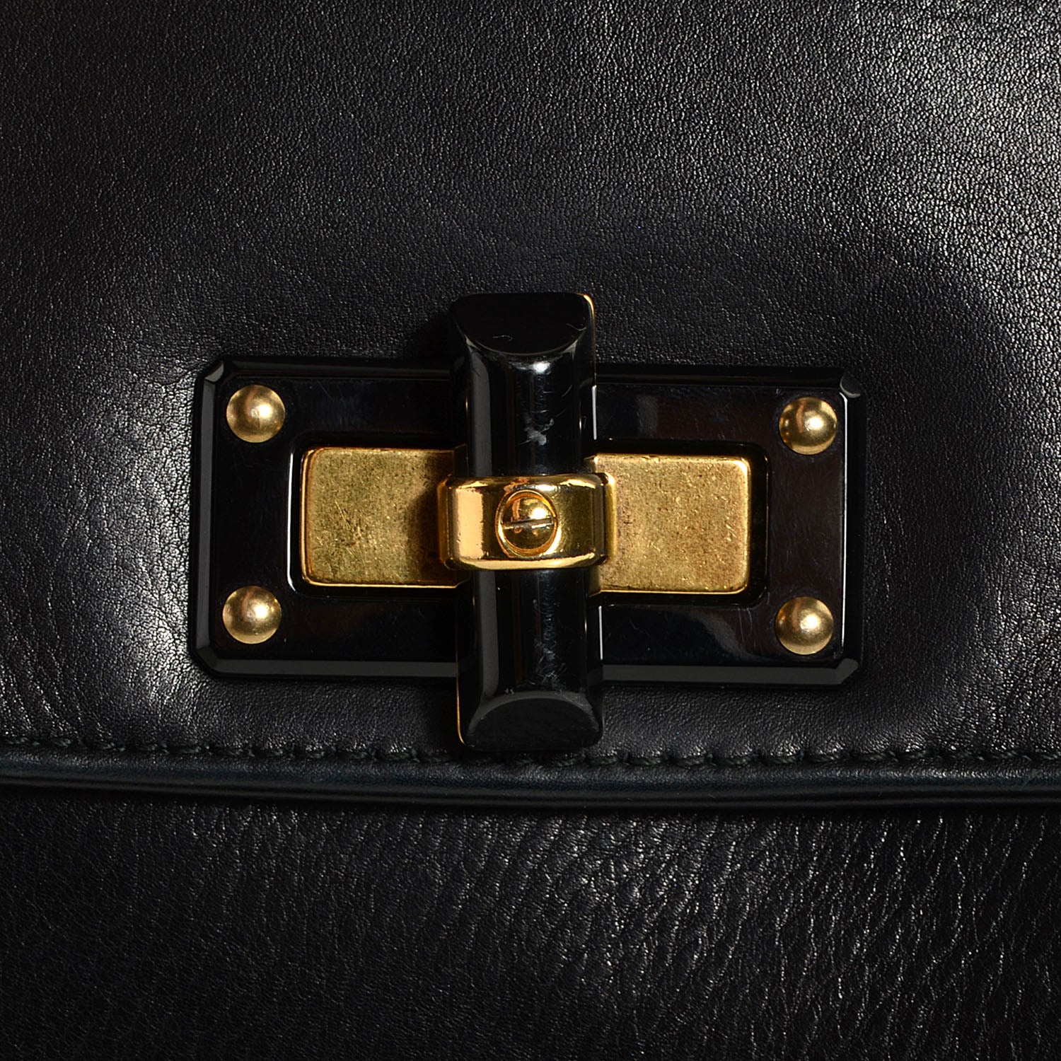 Lanvin Leather Medium Happy Shoulder Bag Black 7 of 8