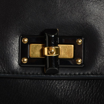 Lanvin Leather Medium Happy Shoulder Bag Black 7 of 8