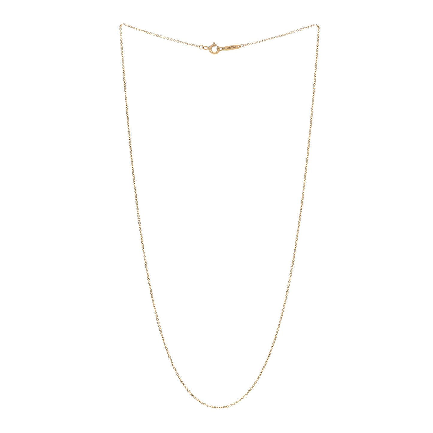 18K Yellow Gold Chain Necklace 18"