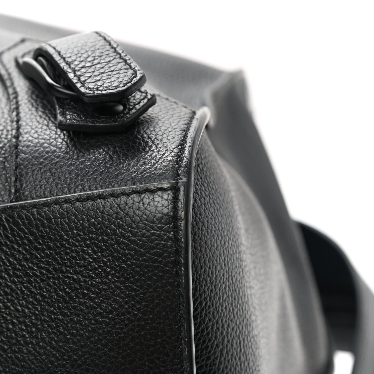 Grained Calfskin Neo Classic Black Hardware Large Top Handle Bag Black
