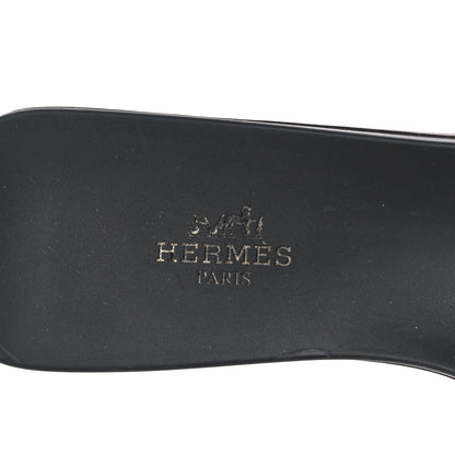 Hermes Rubber Aloha Sandals 38 Black 7 of 9