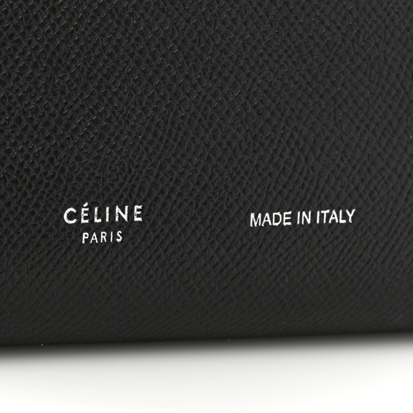 Grained Calfskin Large Multifunction Strap Wallet Black Chalk
