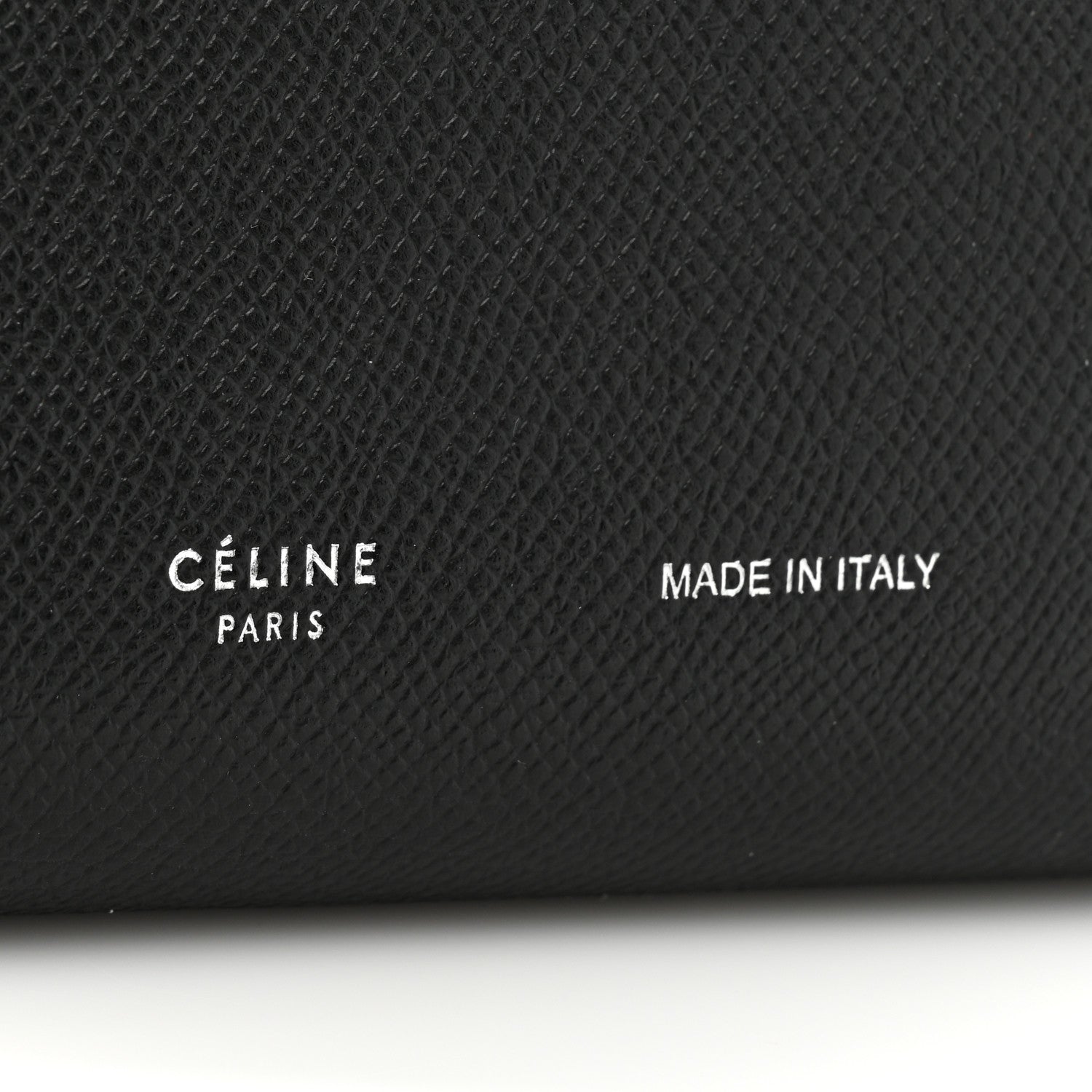 Celine Grained Calfskin Large Multifunction Strap Wallet Black Chalk 10 of 14