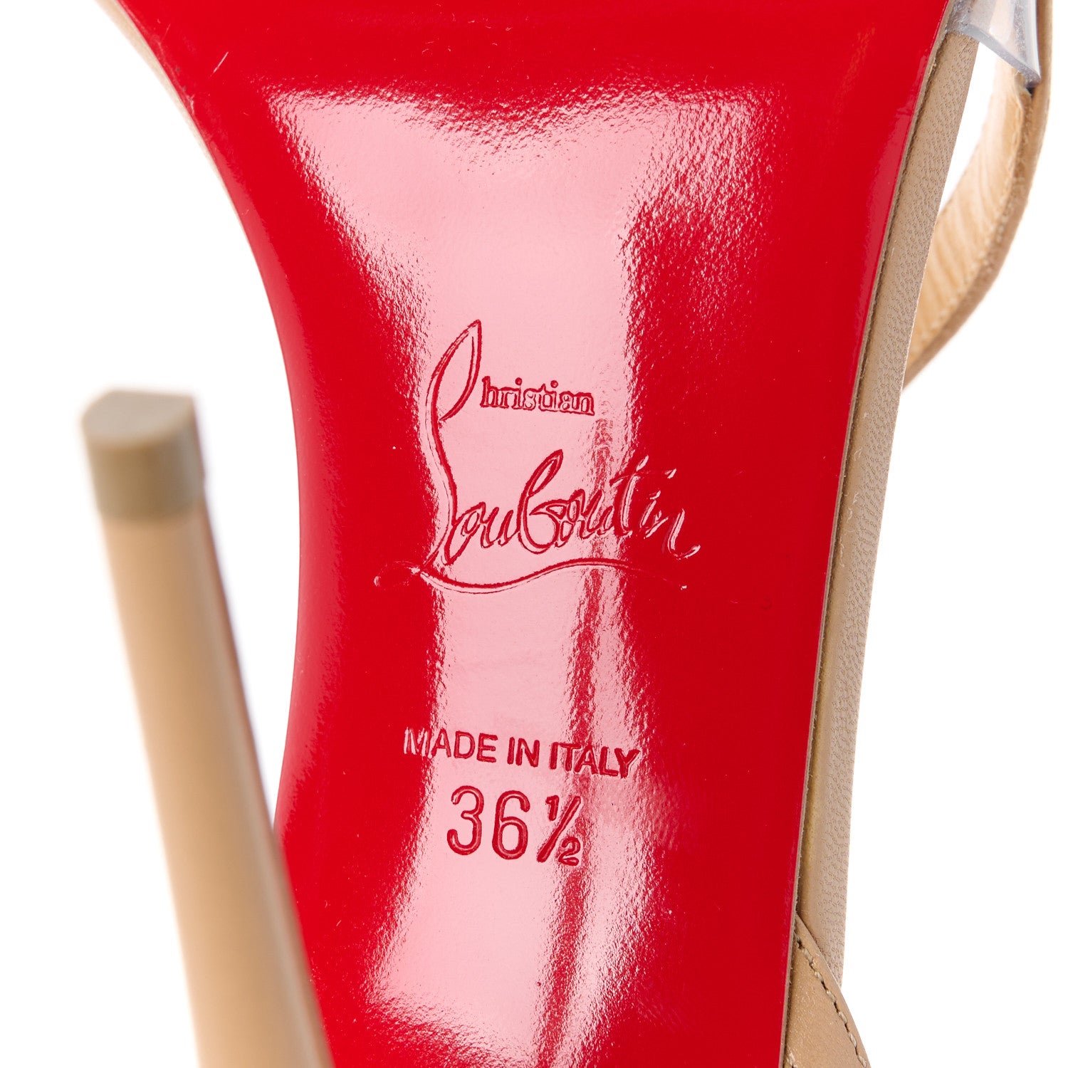 Christian Louboutin Nappa Rosalie 100 Sandals 36.5 Blush 6 of 10