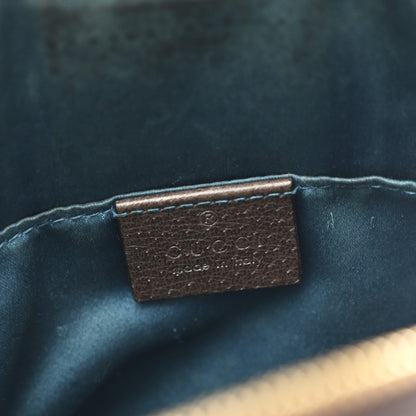 Gucci GG Supreme Monogram Textured Dollar Calfskin Web Small Ophidia Dome Shoulder Bag Beige Ebony New Acero 6 of 12