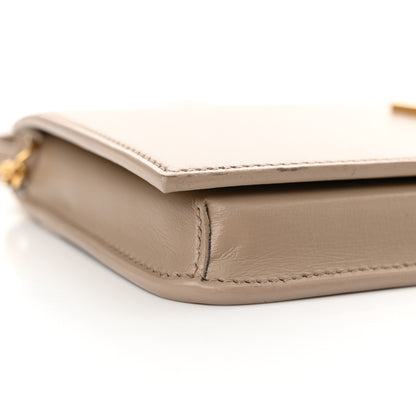Saint Laurent Smooth Calfskin Monogram Phone Holder Crossbody Dark Beige 9 of 13