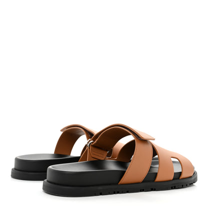 Hermes Calfskin Womens Chypre Sandals 40.5 Naturel 3 of 9