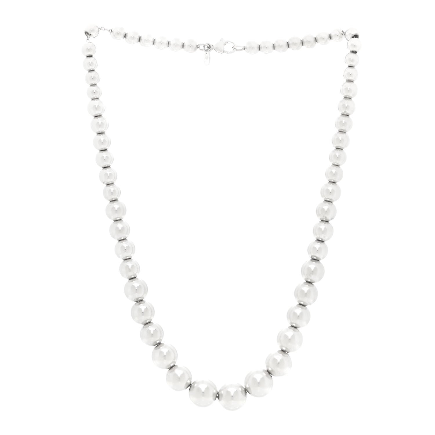 Tiffany Sterling Silver HardWear Graduated Ball Necklace 3 of 4