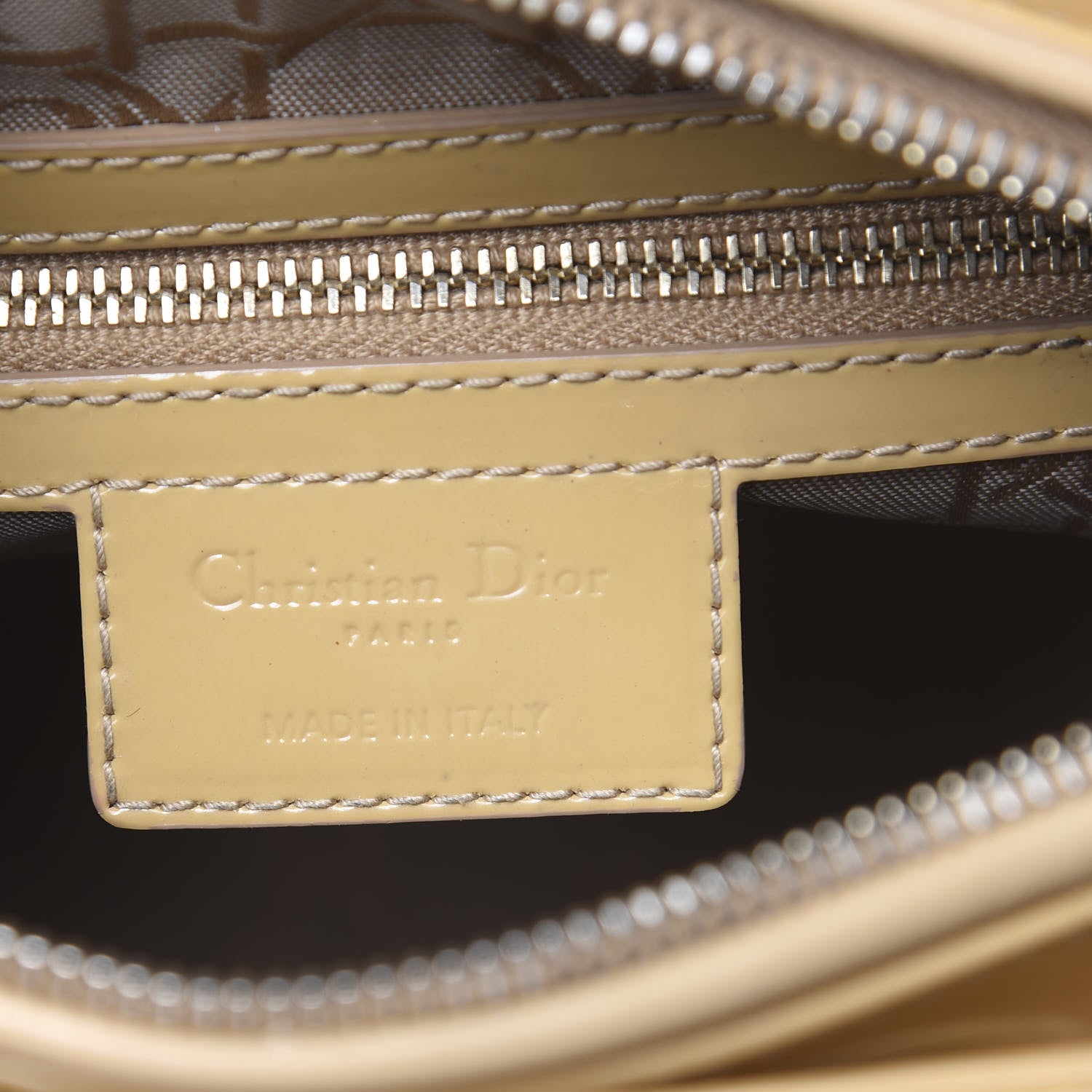 Christian Dior Patent Cannage Medium Lady Dior Beige 7 of 11