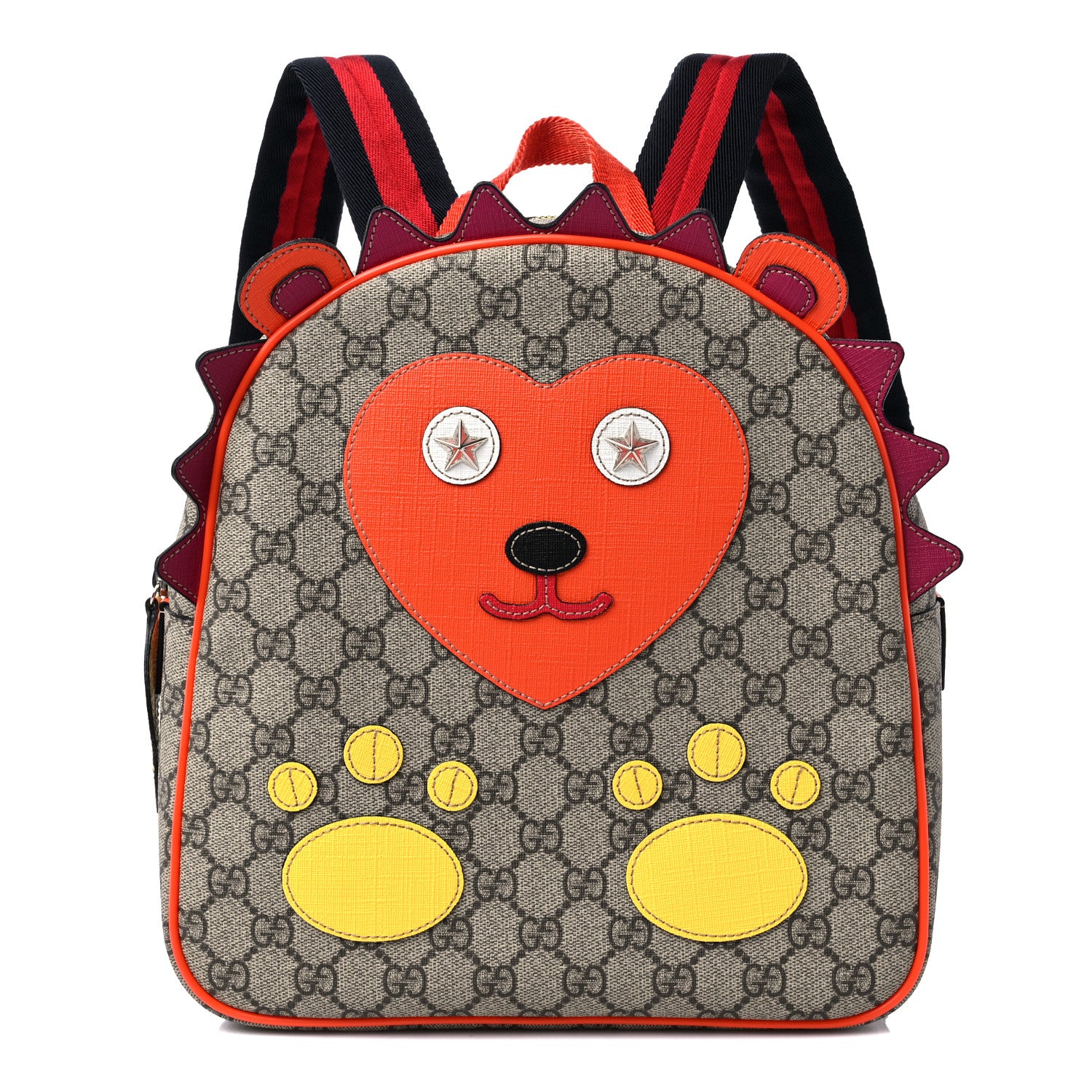 Gucci GG Supreme Monogram Kids Hedgehog Backpack Ebony Multicolor 1 of 9