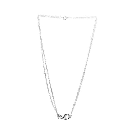 Tiffany Sterling Silver Figure 8 Pendant Necklace 3 of 6