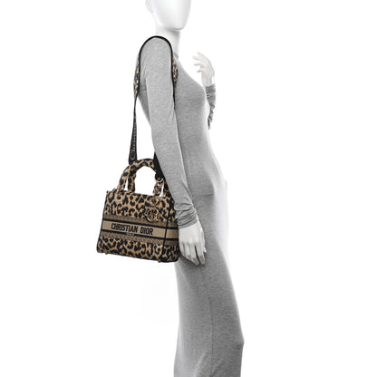 Christian Dior Canvas Medium Mizza Embroidered Lady D-Lite Beige Multicolor 2 of 11