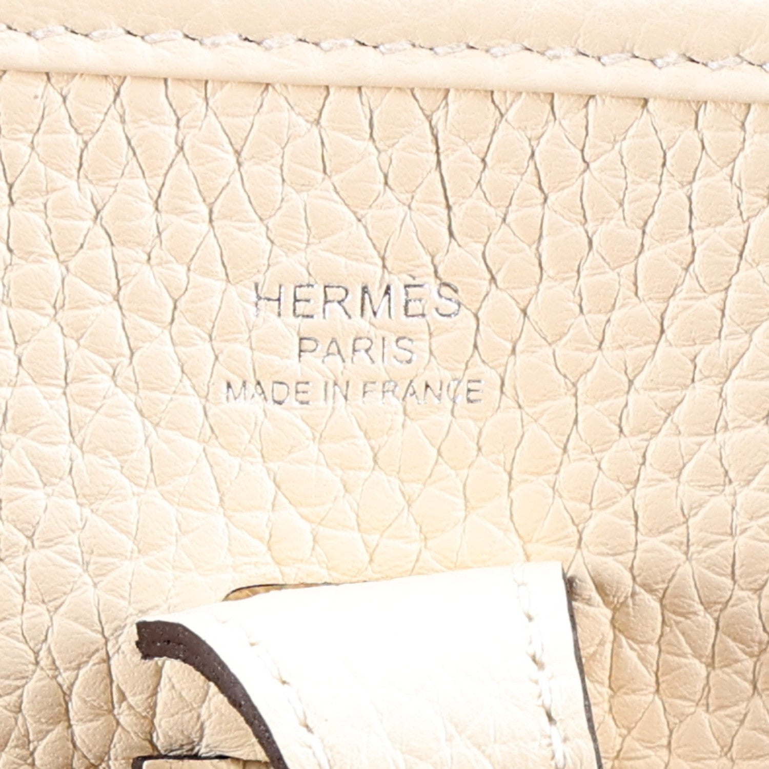 Hermes Taurillon Clemence Evelyne 23 Poche III Cream 6 of 10