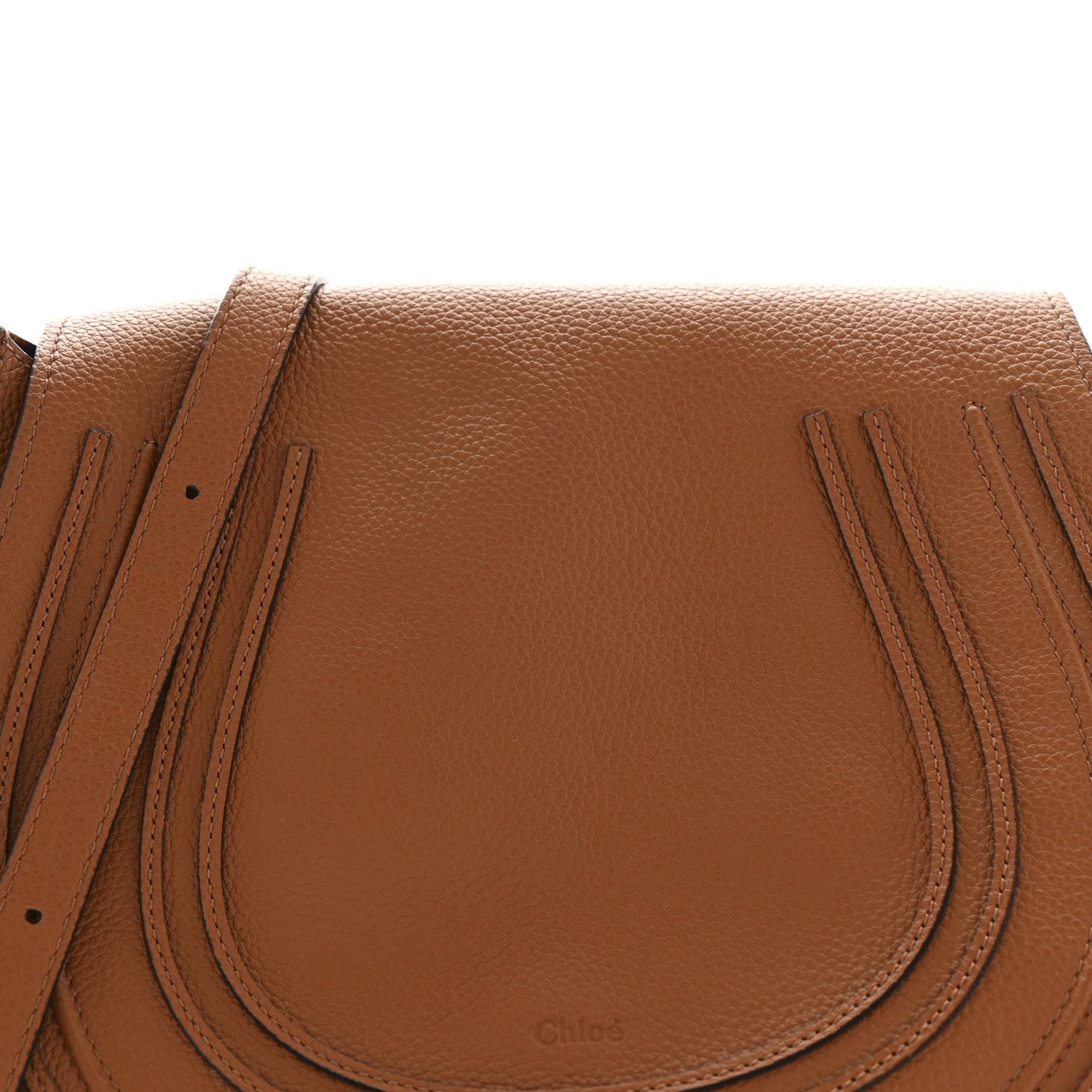 Chloe Calfskin Medium Marcie Round Crossbody Bag Tan 9 of 15