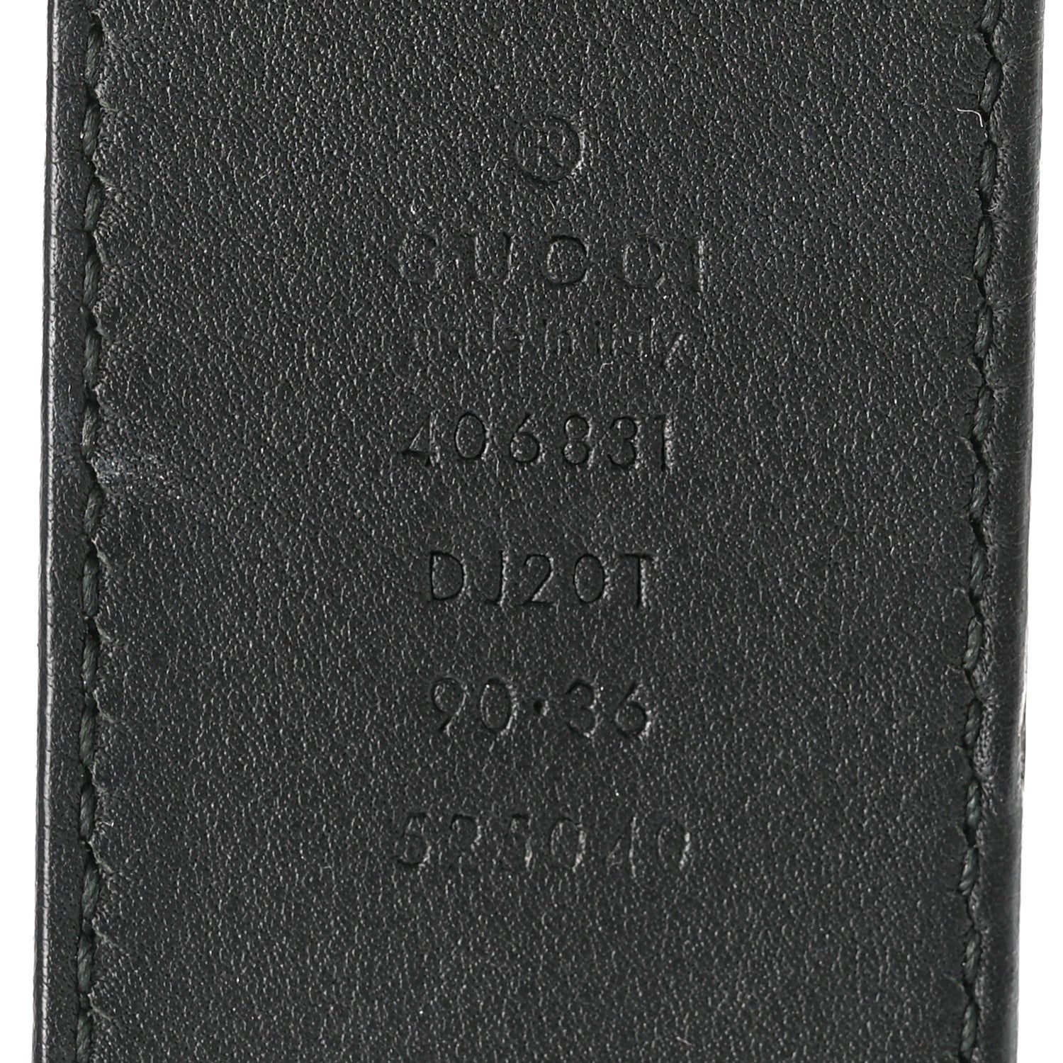 Gucci Textured Calfskin Double G 40mm Belt 90 36 Black 3 of 4