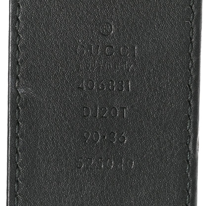 Gucci Textured Calfskin Double G 40mm Belt 90 36 Black 3 of 4