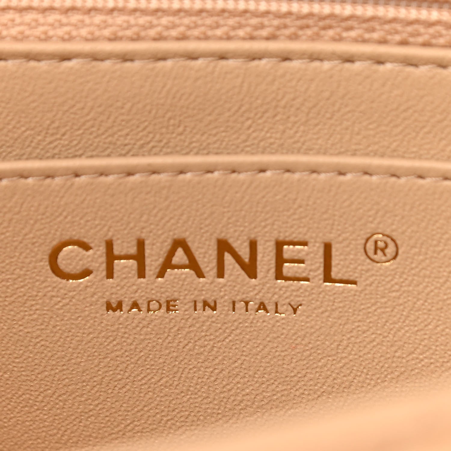 Chanel Lambskin Quilted Mini Rectangular Flap Beige 6 of 11