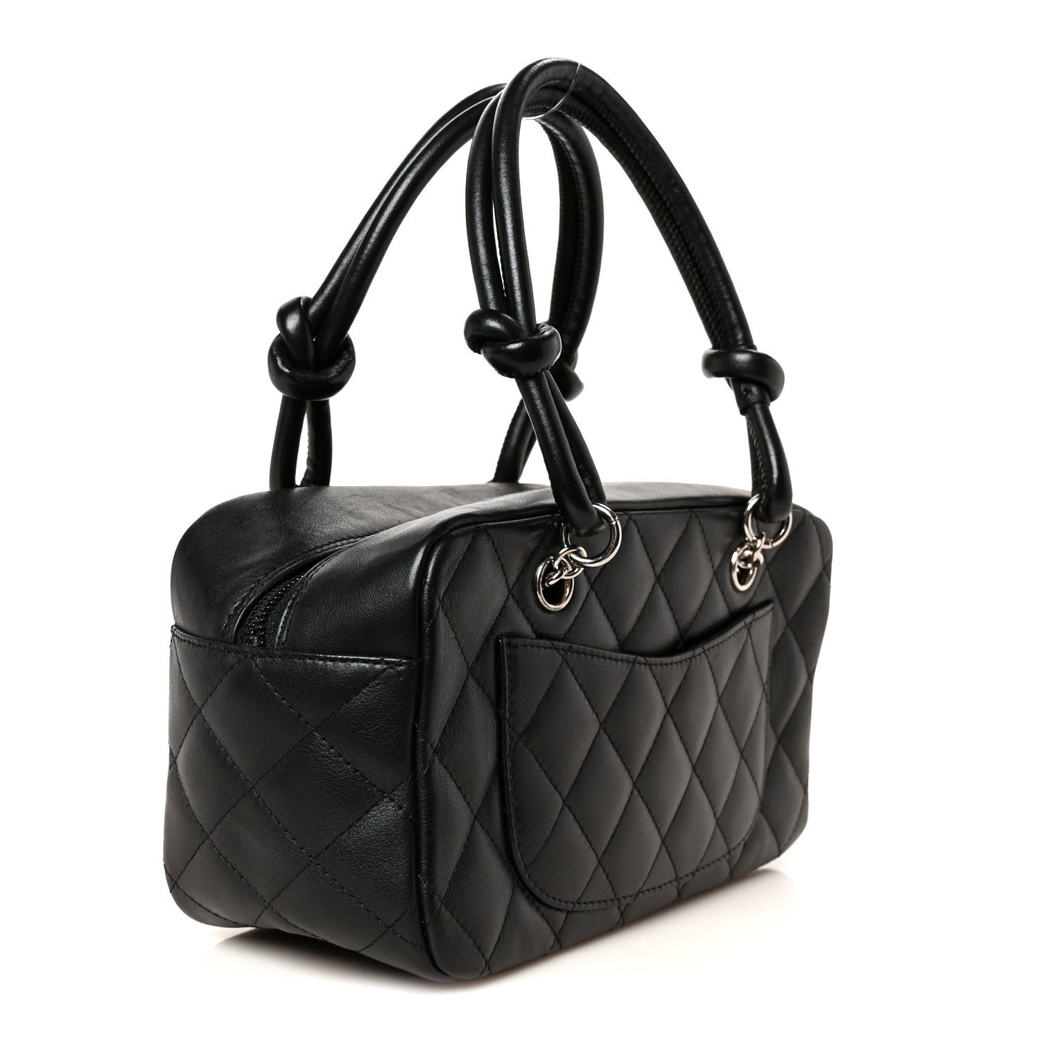 Chanel Calfskin Quilted Small Cambon Bowler Black 3 of 11