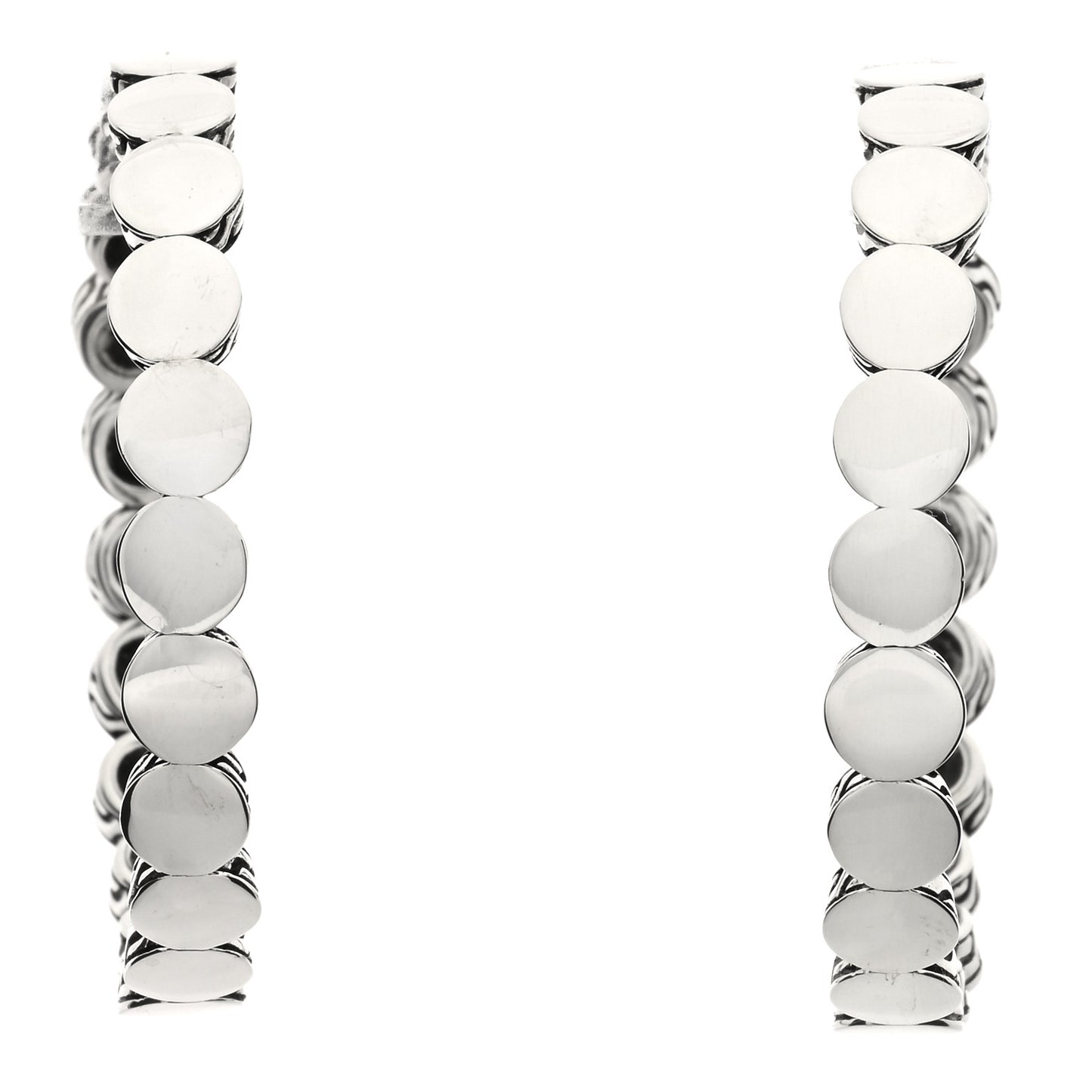 Sterling Silver Dot Hoop Earrings