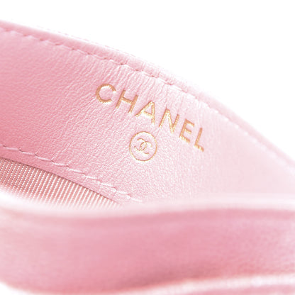 Chanel Iridescent Caviar Quilted Card Holder Rose Pink 6 of 8