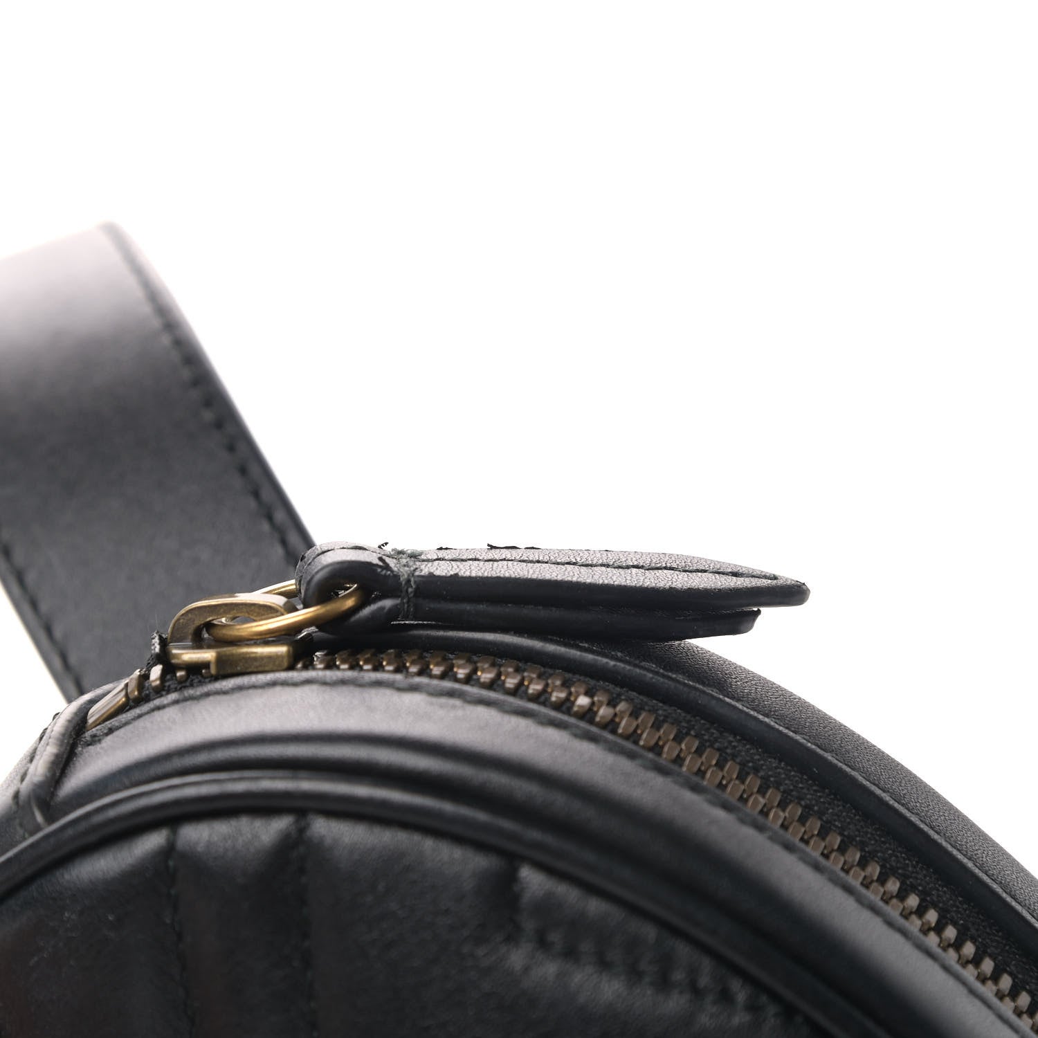 Gucci Calfskin Matelasse GG Marmont Belt Bag 85 34 Black 7 of 9