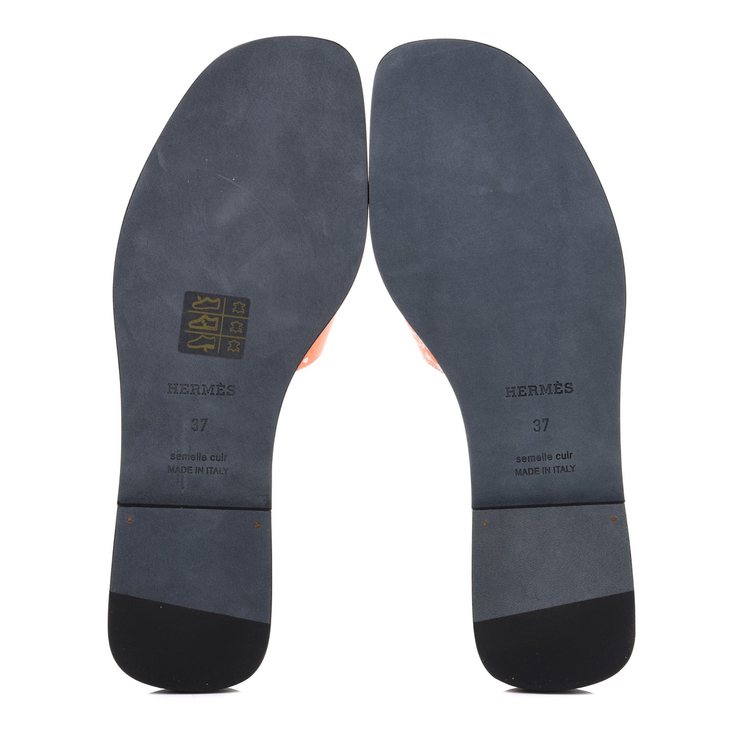 Calfskin Printed Peinture Fraiche Oran Sandals 37 White Orange
