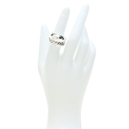 David Yurman Sterling Silver 17mm Pure Form Two Row Ring 51 5.75 2 of 4