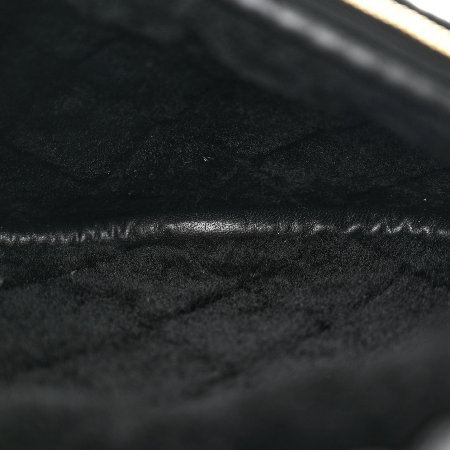 Calfskin Fur Quilted Waist Bag Fanny Pack Black