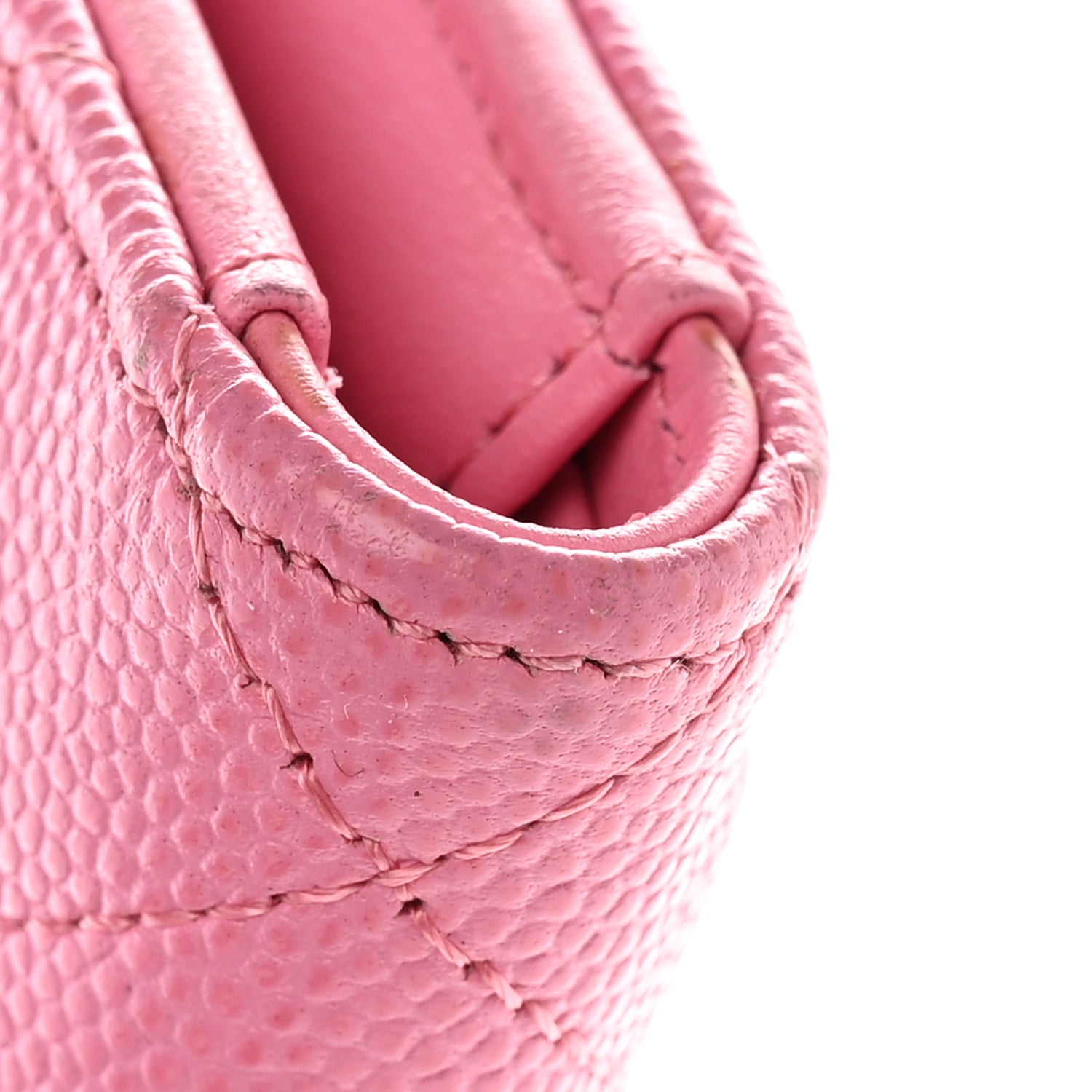 Chanel Caviar Quilted Compact Flap Wallet Pink 12 of 13