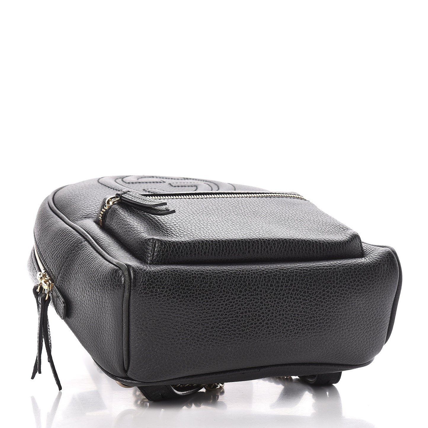 Pebbled Calfskin Soho Chain Backpack Black