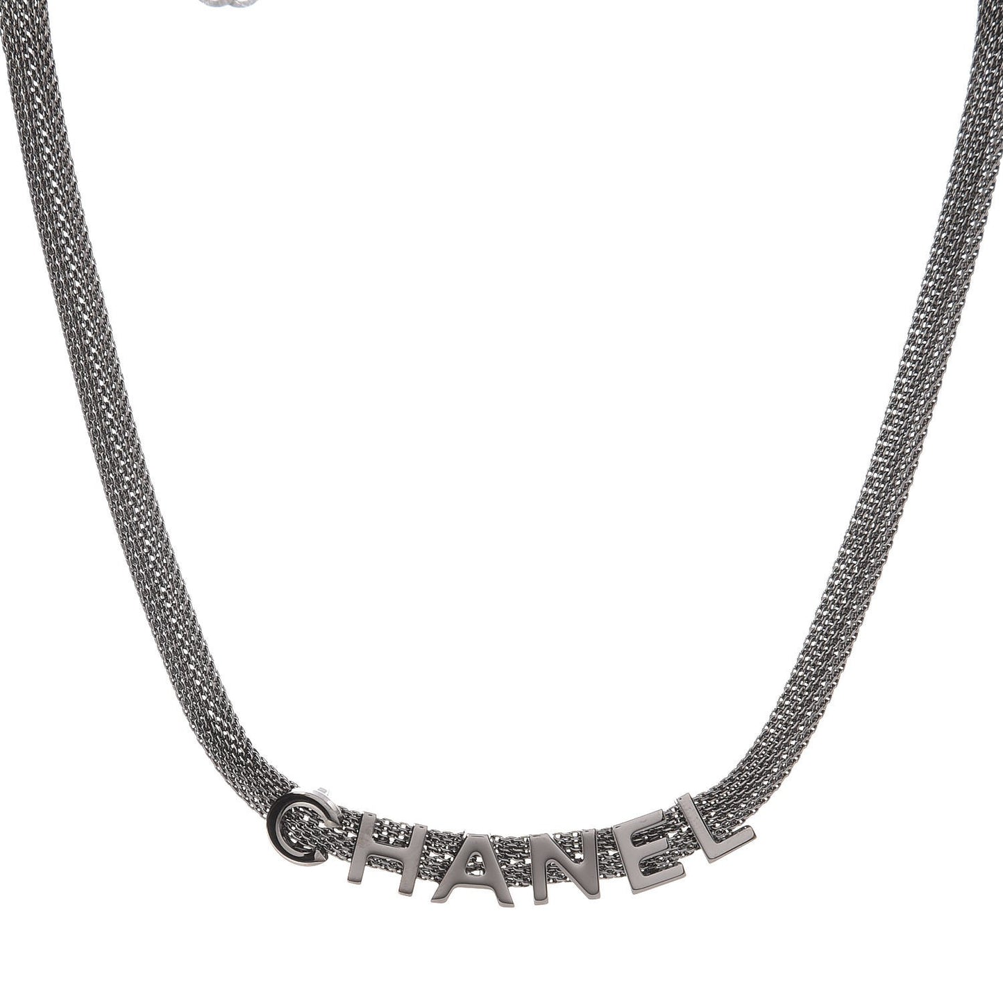 Ruthenium Logo Choker Necklace