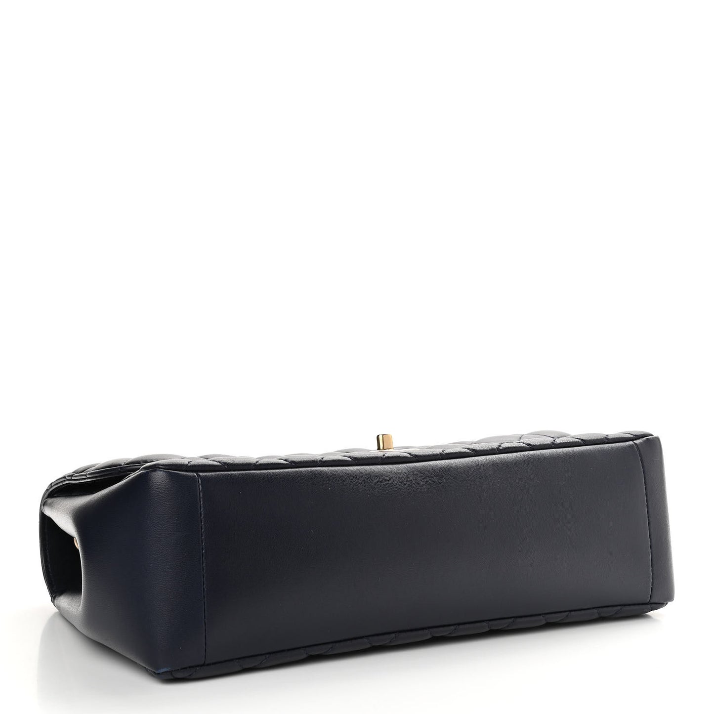 Lambskin Quilted Jumbo Mademoiselle Chic Flap Navy
