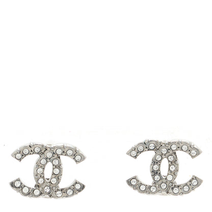 Chanel Crystal Mini CC Earrings Silver 1 of 5