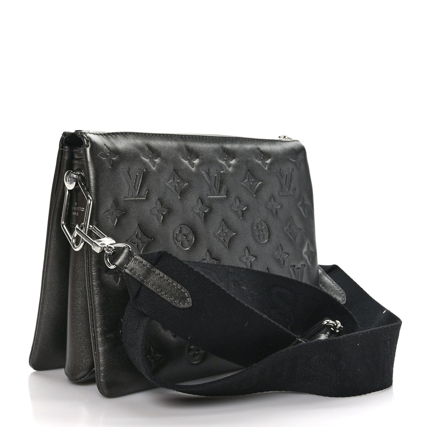 Lambskin Embossed Monogram Coussin PM Anthracite