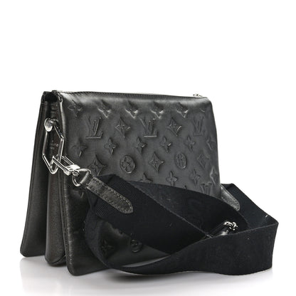 Louis Vuitton Lambskin Embossed Monogram Coussin PM Anthracite 3 of 8