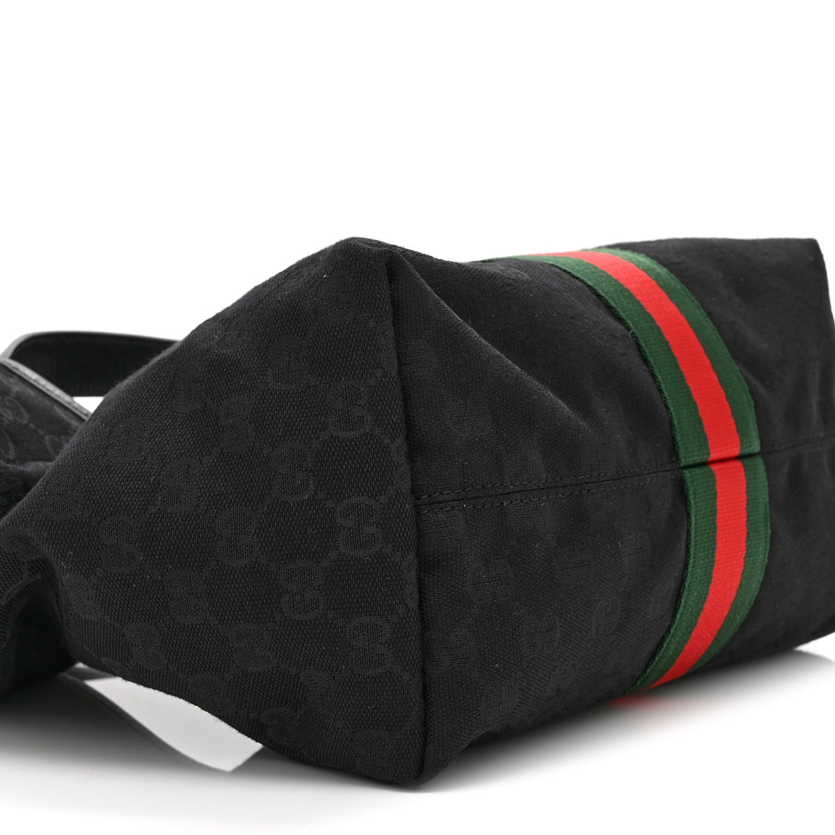 Gucci Denim GG Monogram Web Small Giglio Tote Black 10 of 11