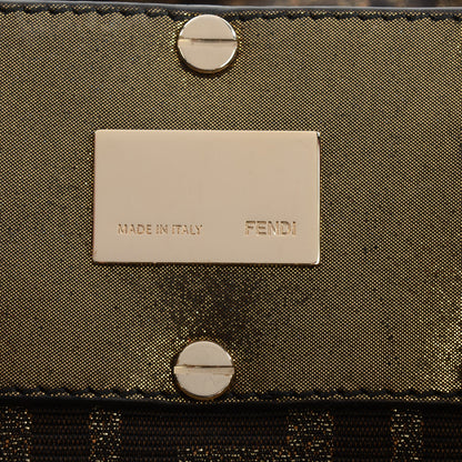 Fendi Metallic Lurex Zucca Mia Tote Tobacco 6 of 8