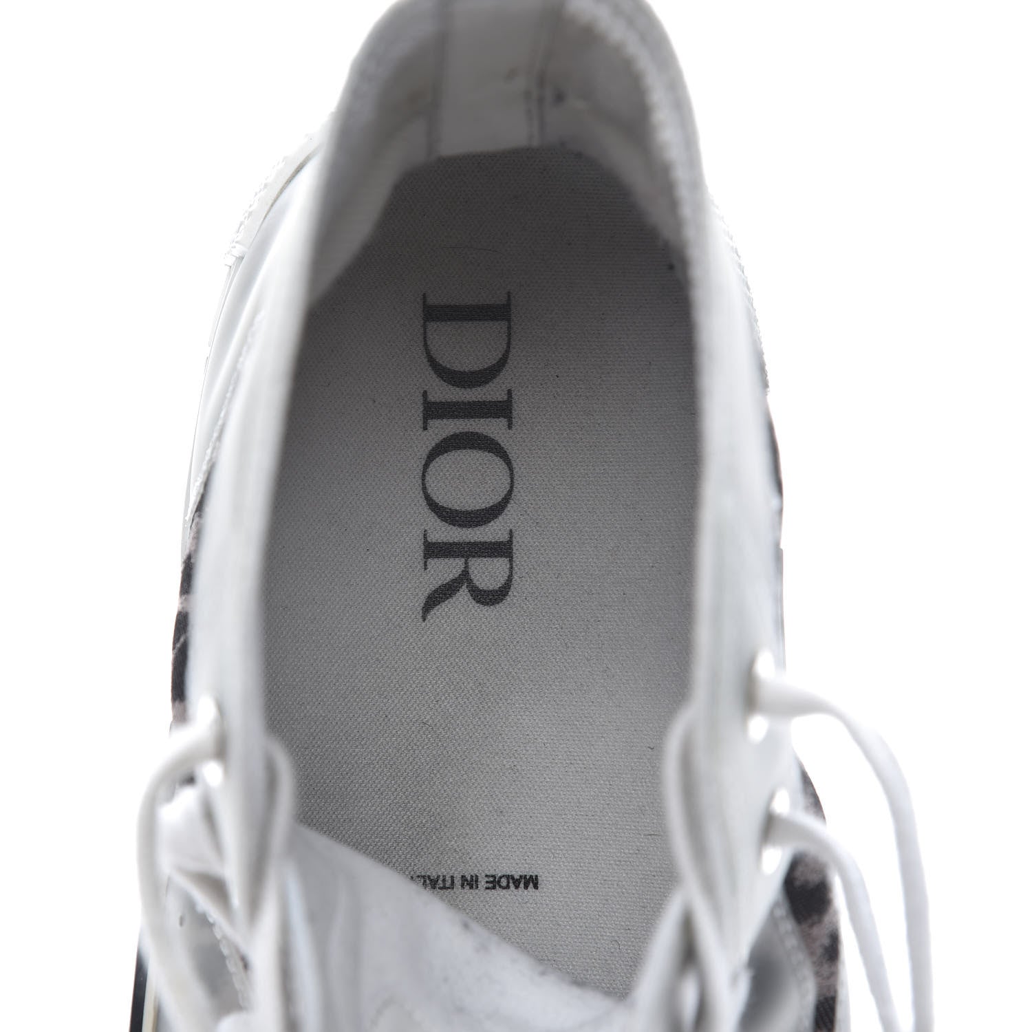 Christian Dior Canvas Leopard Print Mens B23 High Top Sneakers 45 White 8 of 10