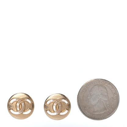 Chanel Resin CC Clip On Earrings Gold 2 of 4