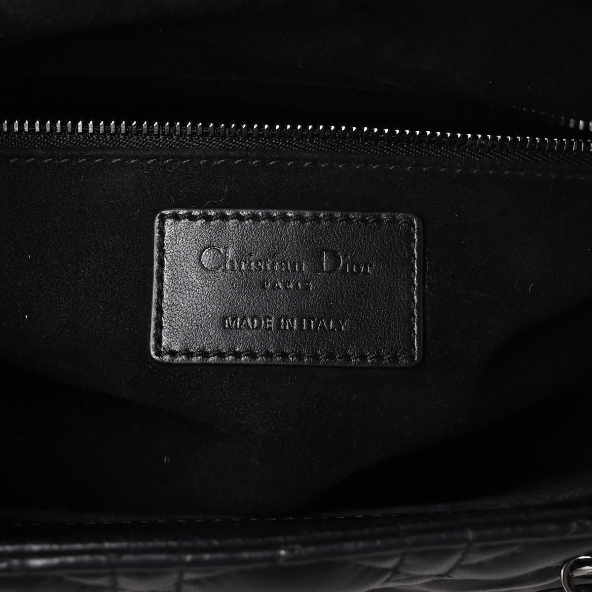 Christian Dior Lambskin Cannage Medium Lady Dior Black 6 of 10