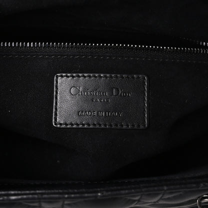 Christian Dior Lambskin Cannage Medium Lady Dior Black 6 of 10