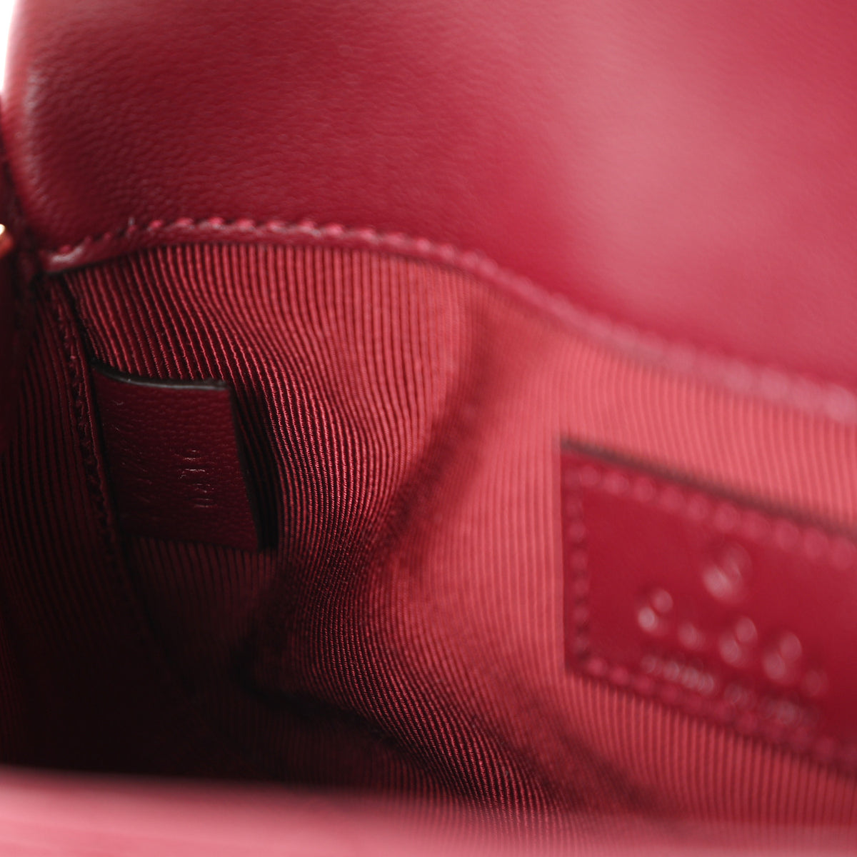 Gucci Lambskin Matelasse Mini GG Marmont Shoulder Bag Rosso Ancora 7 of 11