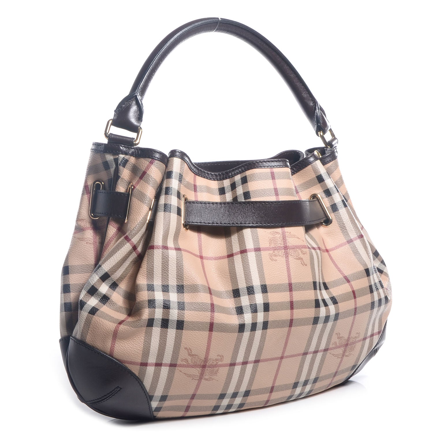 Burberry Haymarket Check Willenmore Medium Hobo Chocolate 3 of 9