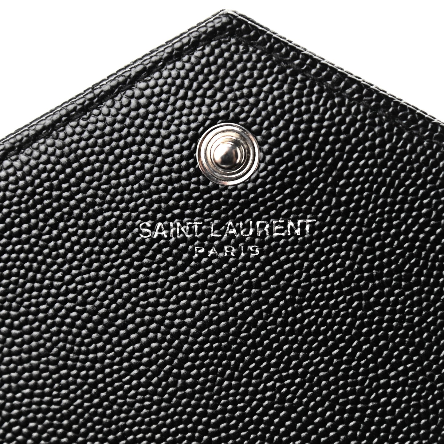 Grain De Poudre Matelasse Chevron Monogram Chain Wallet Black