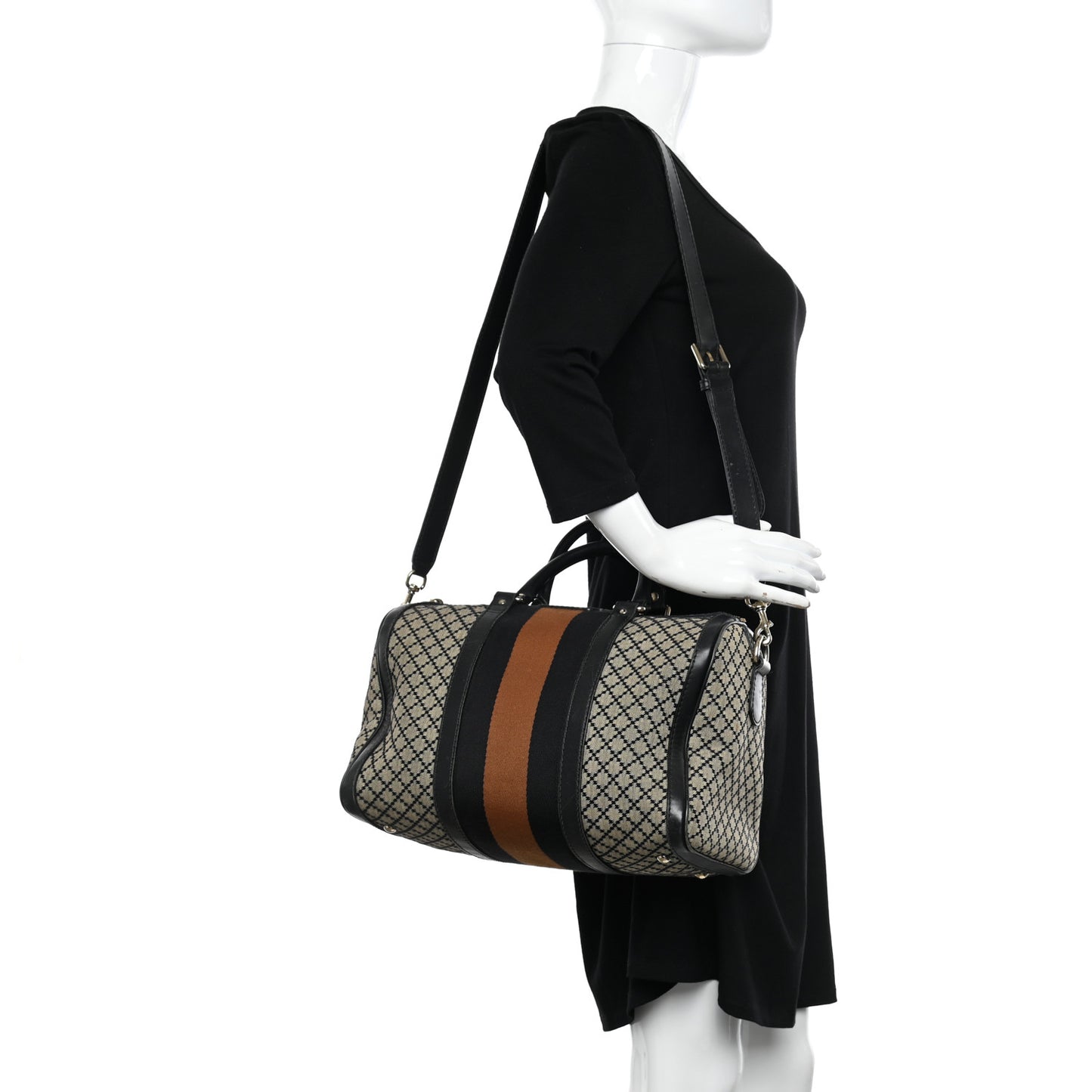 Diamante Vintage Web Medium Boston Black