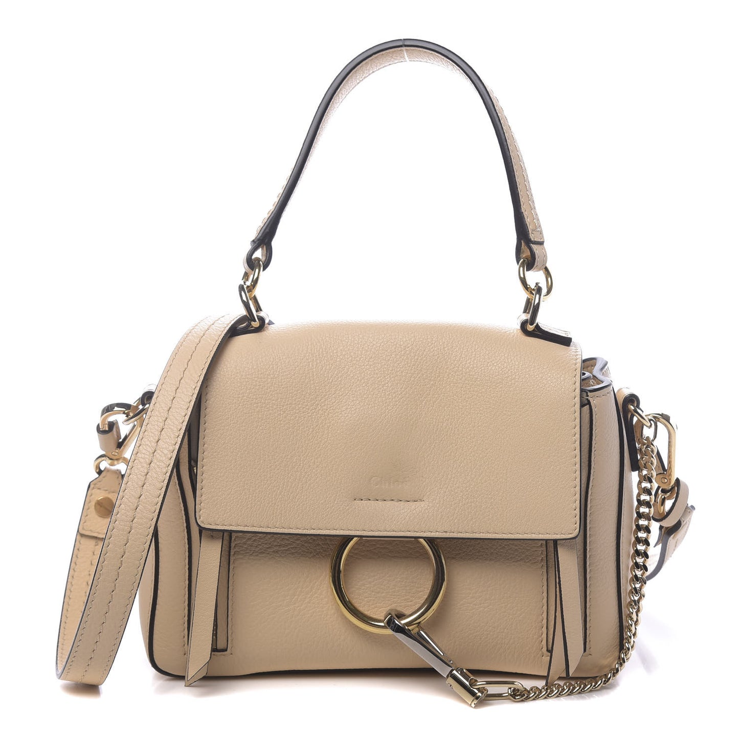 Calfskin Mini Faye Day Shoulder Bag Blondie Beige