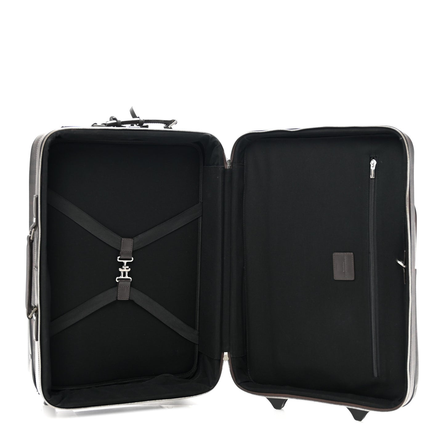 Smoked Haymarket Check Carry-On Suitcase Chocolate