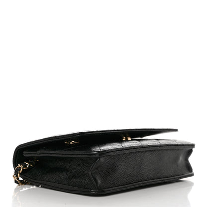 Chanel Caviar Quilted Chain CC Wallet On Chain WOC Black 4 of 11