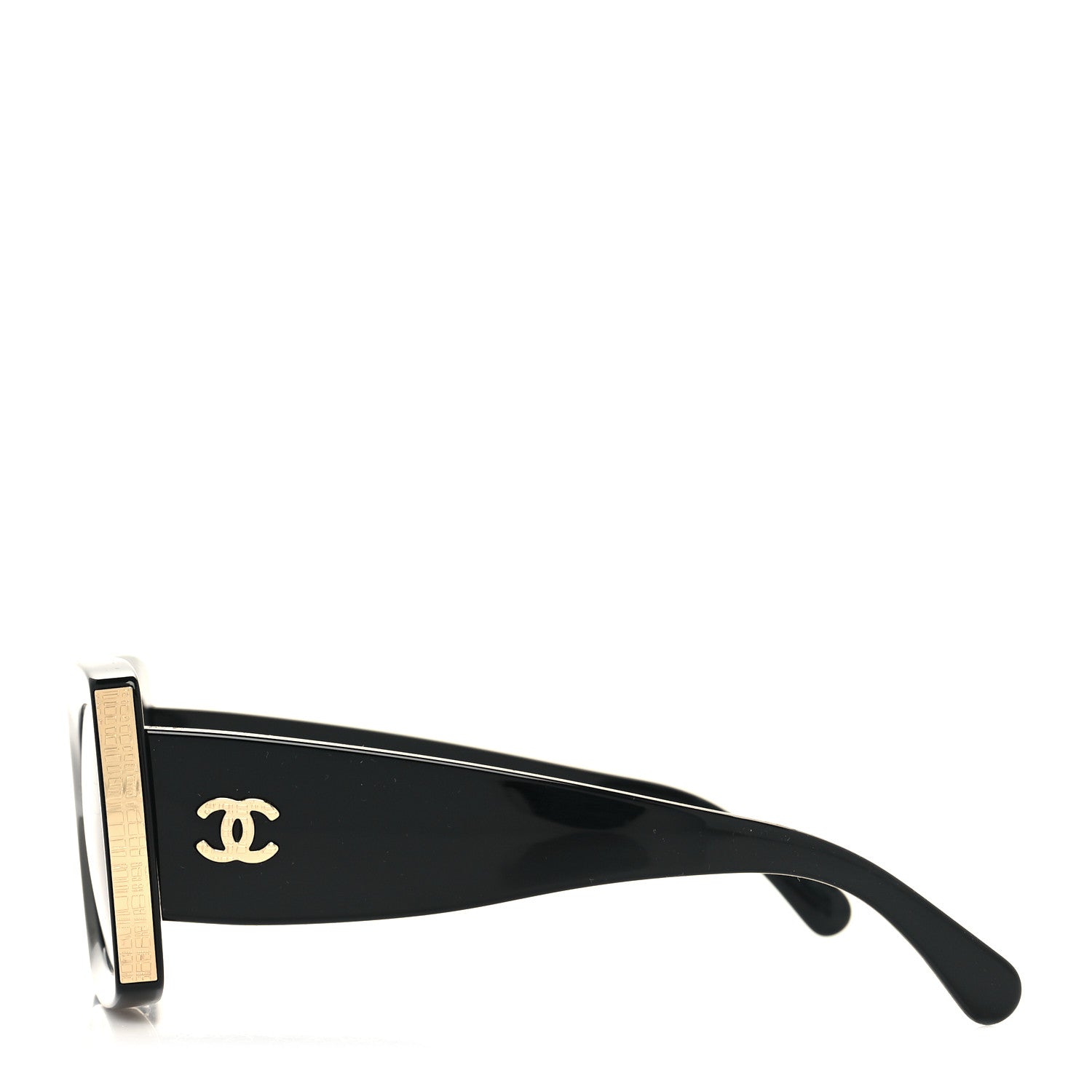 Chanel Acetate Rectangle Sunglasses 5435-A Black 3 of 7