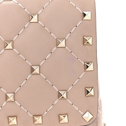 Valentino Garavani Lambskin Medium Rockstud Spike Shoulder Bag Poudre 10 of 10